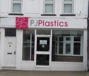 P J Plastics Limited showroom before closure. The Window Wizard Bexley can repair UPVC fitted by P J Plastics