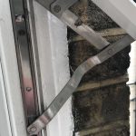 UPVC window hinge bent and broken side hung window hinge Swanley