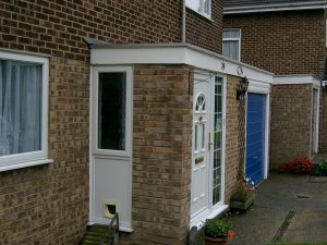 upvc door panel with cat flap fitted