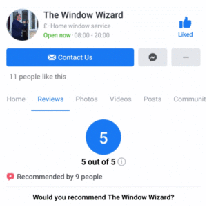 Face Book customer feedback The Window Wizard Bexleyheath