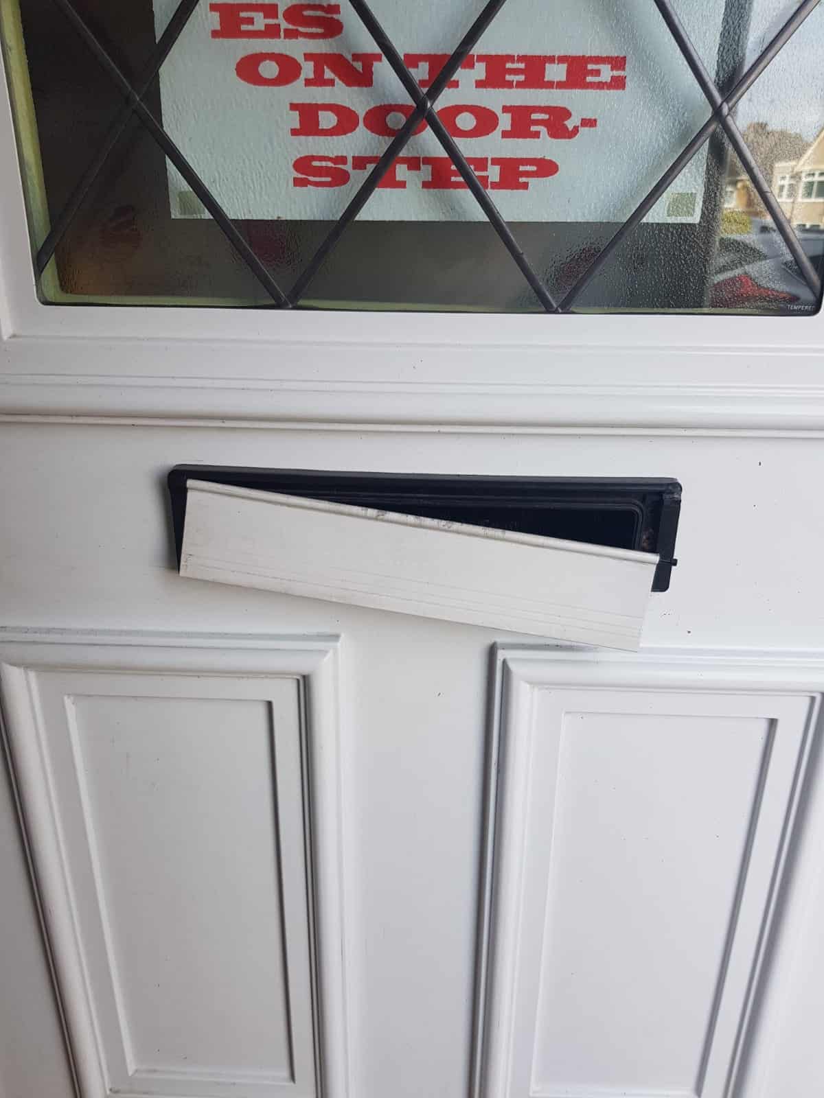 UPVC letter box broken